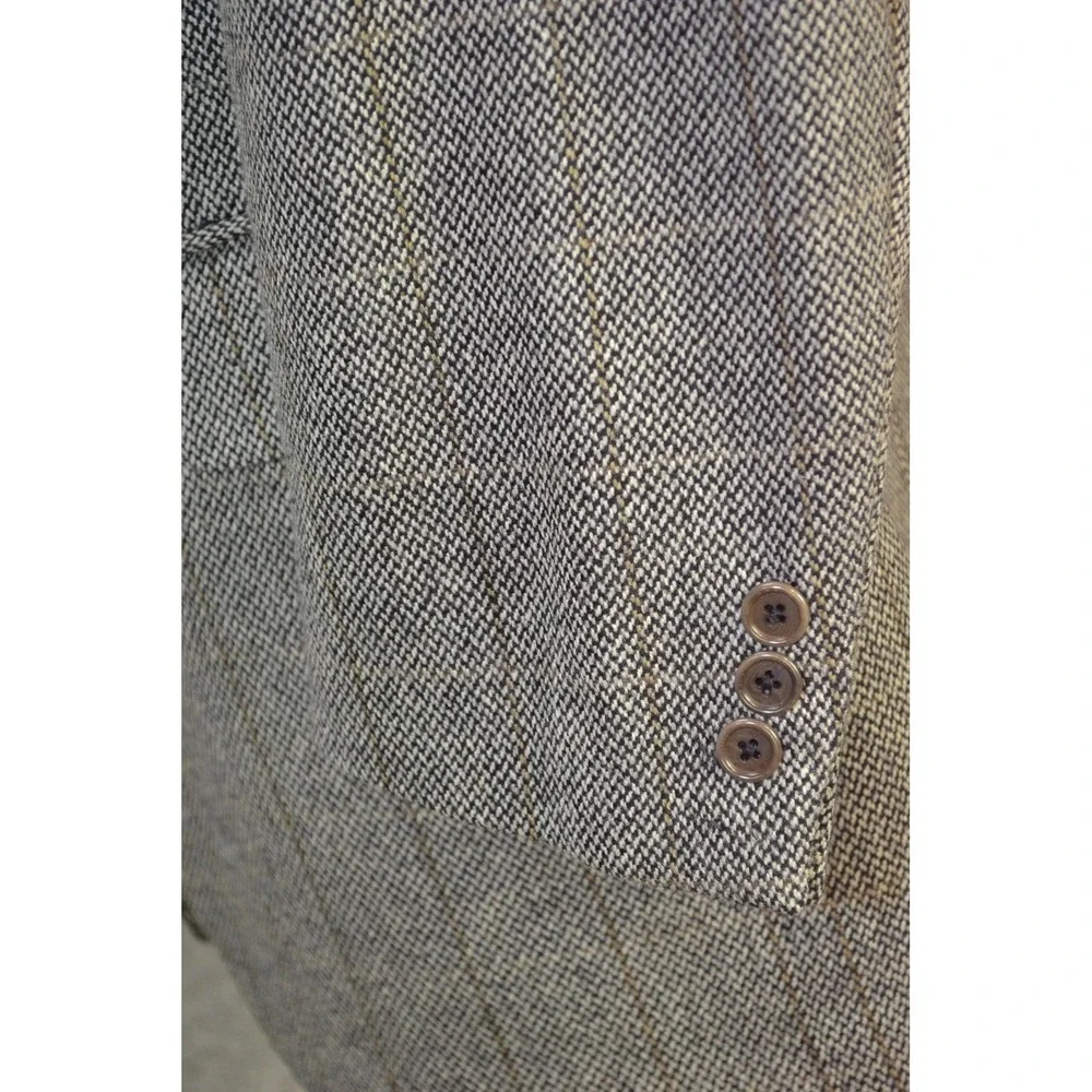 Lubiam 1911 Cashmere Mens 44L Blazer Gray Check Wool Italy Sport Coat Luxury LBM
